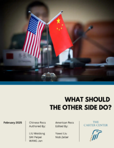 Joint Recommendations for the U.S.-China Relationship